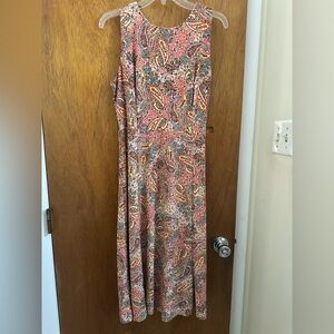 Anne Klein One Shoulder Paisley Dress - Multicolor